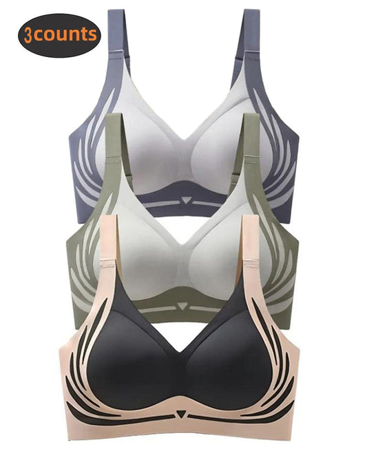 Pack of 2 Lifting Anti-Sagging Wireless Push-up Bra