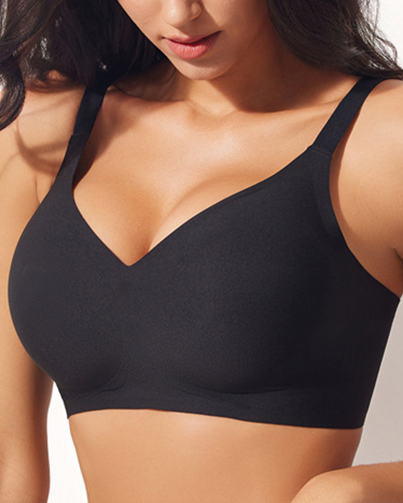 Women's Wire-Free Seamless Push-Up Comfortable Plus Size Bra
