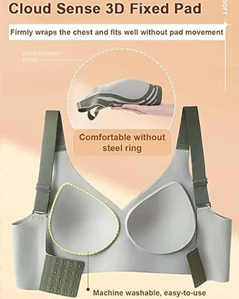 Pack of 2 Lifting Anti-Sagging Wireless Push-up Bra