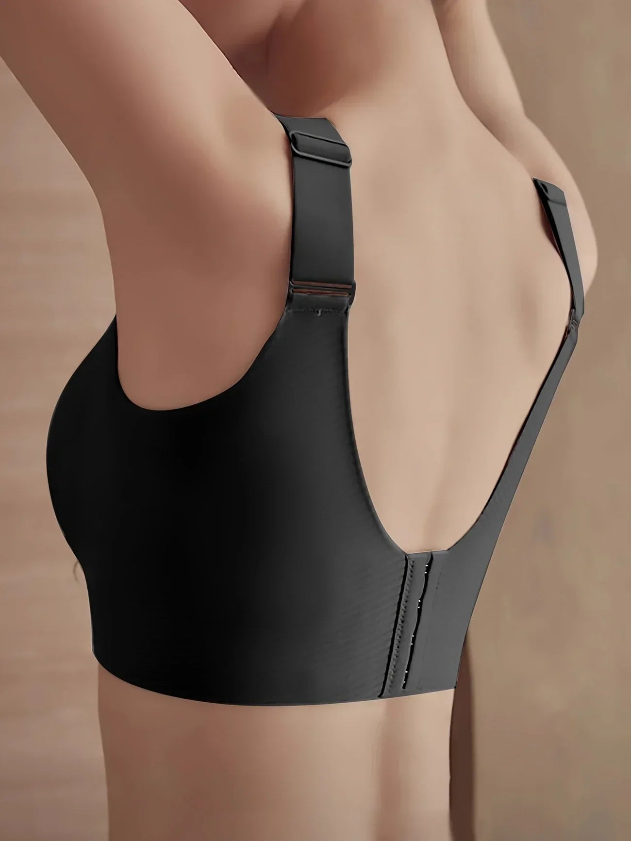 Wireless Seamless Sports Bra – Anti-Sag Full Cup, Breathable Comfort, Underwire-Free with Removable Pads & Backless Design for Yoga, Gym & Everyday Wear