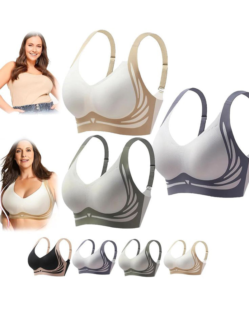 Pack of 2 Lifting Anti-Sagging Wireless Push-up Bra
